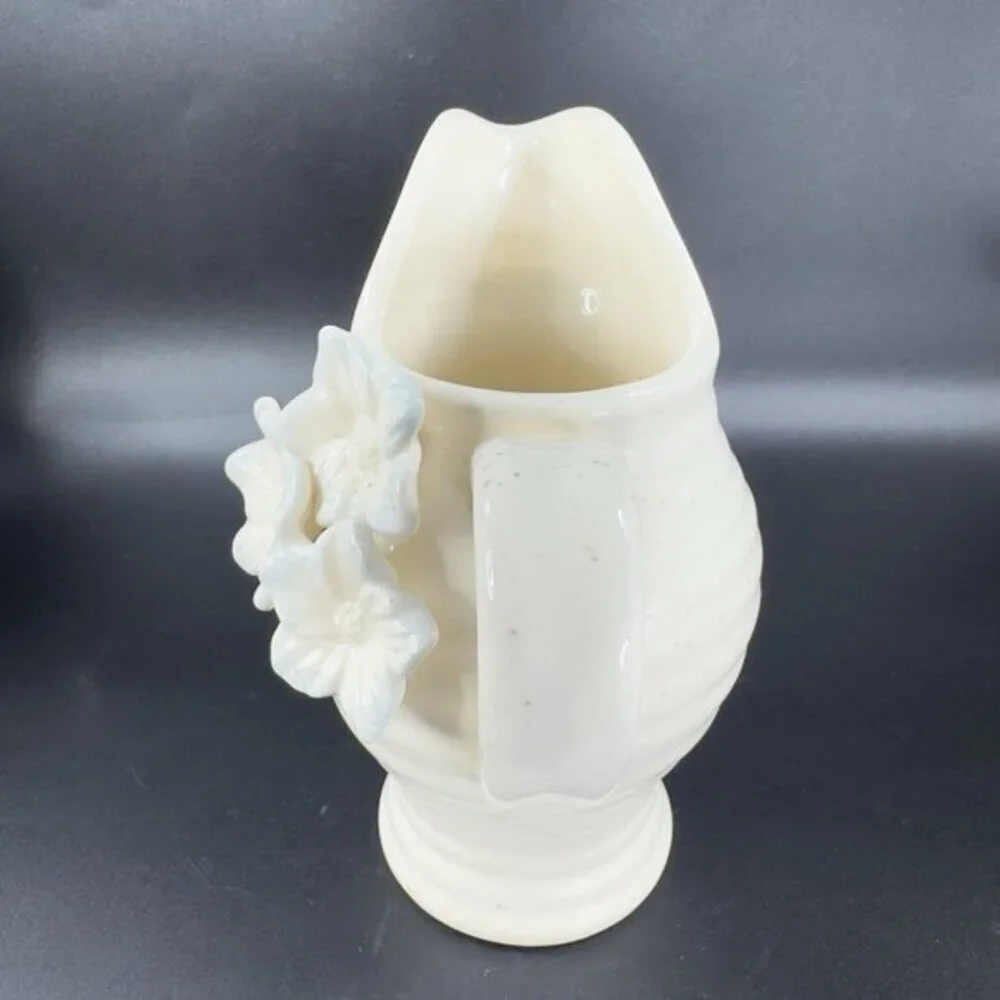 Grasslands Road Ceramic Small Pitcher Creamer With 3D‎ Flowers Carafe Jug